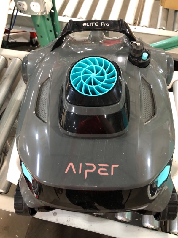 Photo 3 of (2023 New) AIPER Elite Pro Cordless Robotic Pool Cleaner, Wall-Climbing Automatic Pool Vacuum Cleaner, 120 Mins Running Time and Fast Charging, Ideal for Above & In-Ground Swimming Pools up to 60 Feet Black