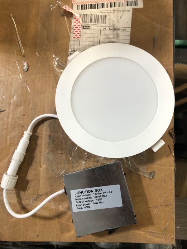 Photo 2 of LED FANTASY 6-Inch 15W 120V Recessed Ultra Thin Ceiling LED Light Daylight 5000k 1 pack