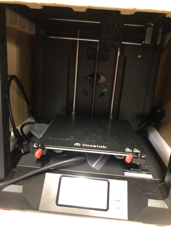 Photo 2 of Voxelab Aries 3D Pinter, Dual Z-axis Rails & Fully Assembled Semi-auto Leveling FDM Printer with Filament Sensor, Carborundum Glass Platform, Printing Size 200 x200 x 200 mm