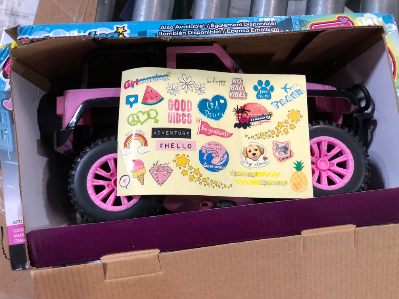Photo 1 of Jada Toys GIRLMAZING Jeep R/C Vehicle (1:16 Scale), Pink, Standard Multicolor
