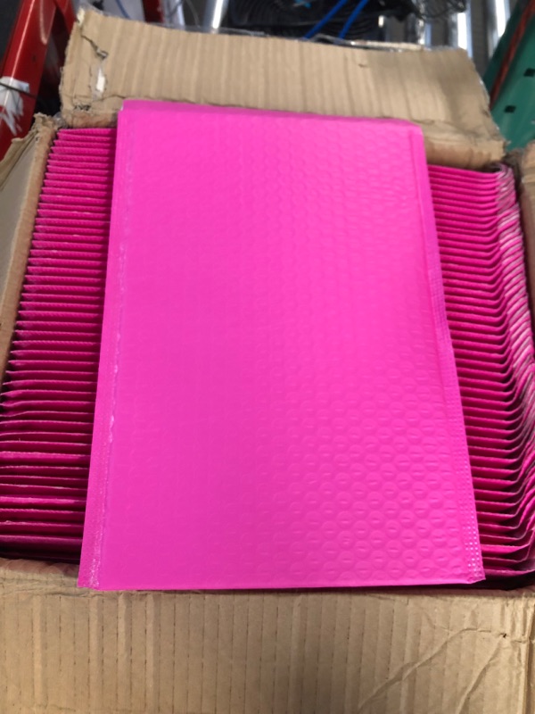 Photo 2 of Rihogar 8.5x12 Inch Bubble Mailers 100 Pack, Self-Seal Waterproof Padded Envelopes, Pink 