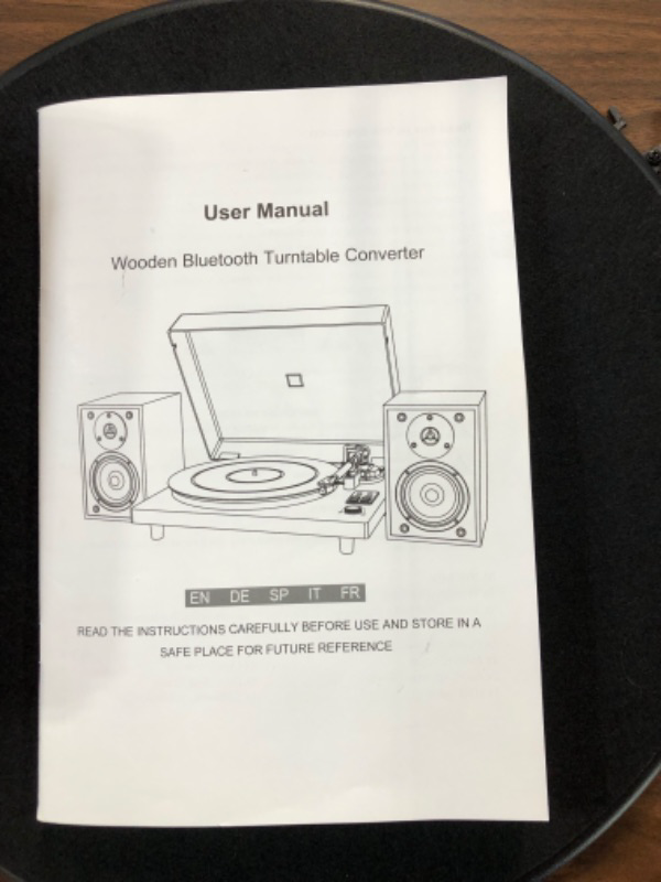 Photo 2 of ***DAMAGED - SEE PICTURES*** DIGITNOW Bluetooth Record Player for Vinyl with Speakers