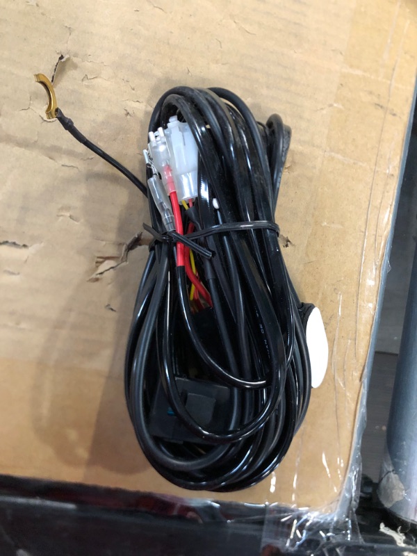 Photo 1 of YITAMOTOR LED Light Bar Wiring Harness with Fuse Relay On & Off Switch Compatible for Jeep Pickup ATV Off Road Fog Driving Light Bar Up to 180W 12V 40A 10ft 16 AWG 1 Lead