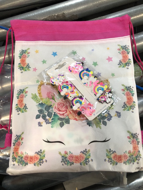 Photo 1 of  Girls UNICORN Bag Gift Sets Bag Backpack, PINK AND WHITE