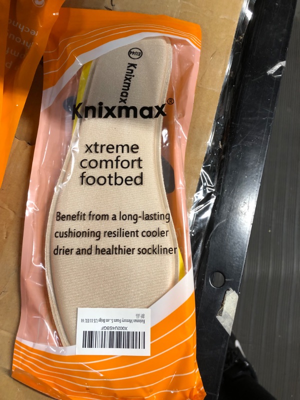 Photo 2 of Knixmax Memory Foam Shoe Insoles for Women, ReplaceWoment Shoe Inserts for Sneakers Loafers Slippers Sport Shoes Work Boots, Comfort Cushioning Innersoles Shoe Liners Beige US 11/EU 44 13 Women/11 Men 1: 8mm-beige