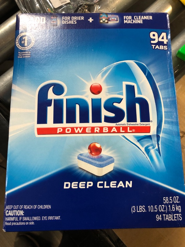 Photo 2 of Finish - All in 1 - Dishwasher Detergent - Powerball - Dishwashing Tablets - Dish Tabs - Fresh Scent, 94 Count (Pack of 1) - Packaging May Vary