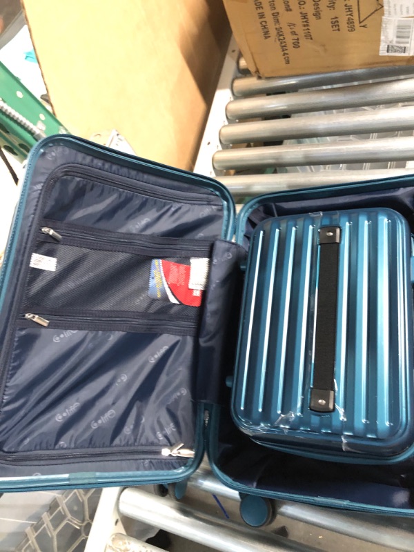 Photo 3 of (SEE NOTES) COOLIFE Luggage Suitcase Set Carry On 2-piece Set, BLUE