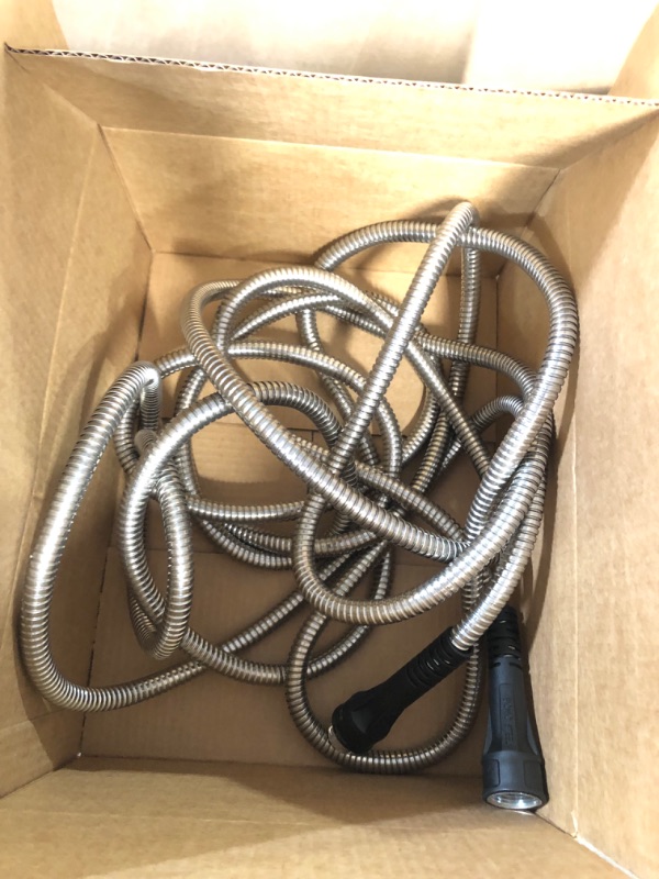 Photo 2 of (SEE NOTES) 304 Stainless Steel Garden Hose 25ft, Kink Free