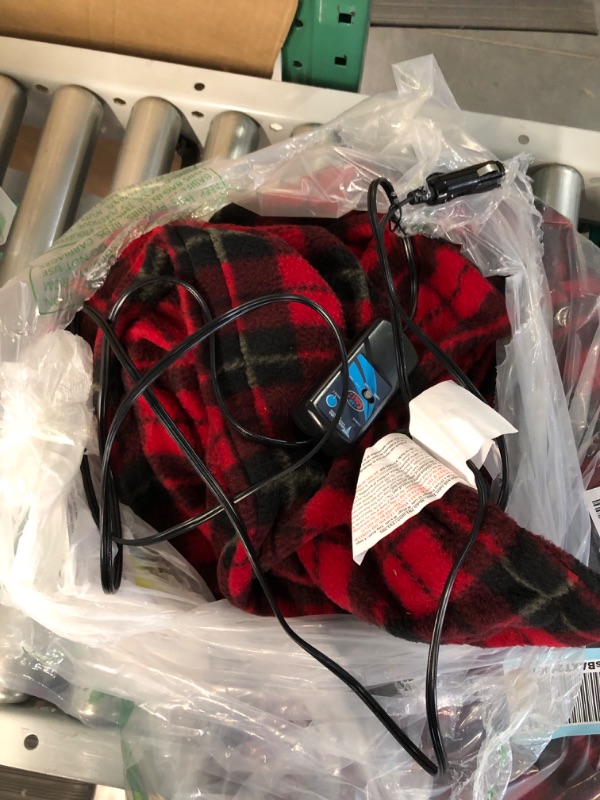 Photo 3 of Car Cozy 2 - 12-Volt Heated Travel Blanket (Red Plaid, 58" x 42")