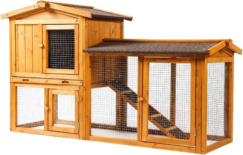 Photo 1 of (Parts Only) Ogrmar Chicken Coop Large Wooden Outdoor Bunny Rabbit Hutch Hen Cage 