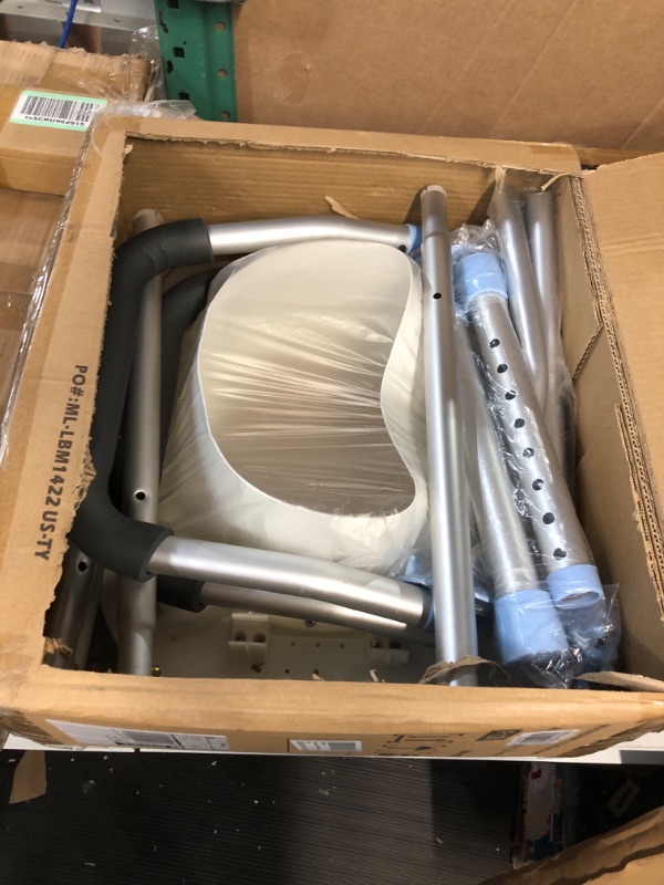 Photo 1 of *SEE NOTES OasisSpace Stand Alone Raised Toilet Seat 300lbs - Heavy Duty Medical Raised Homecare Commode and Safety Frame, Height Adjustable Legs