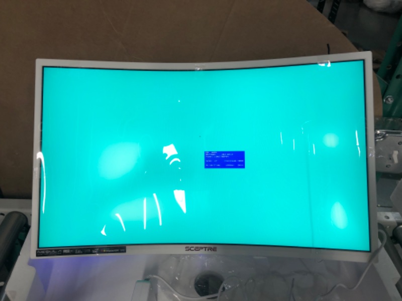 Photo 3 of Sceptre 27" Curved Monitor - Nebula White, QHD 2K Monitor 2560 x 1440p up to 165Hz, Backcover Lights Height Adjustable, Build-in Speakers (C275B-QWN168W)