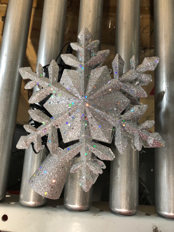 Photo 2 of *UNTESTED* Christmas Tree Topper Lighted with White Snowflake Projector