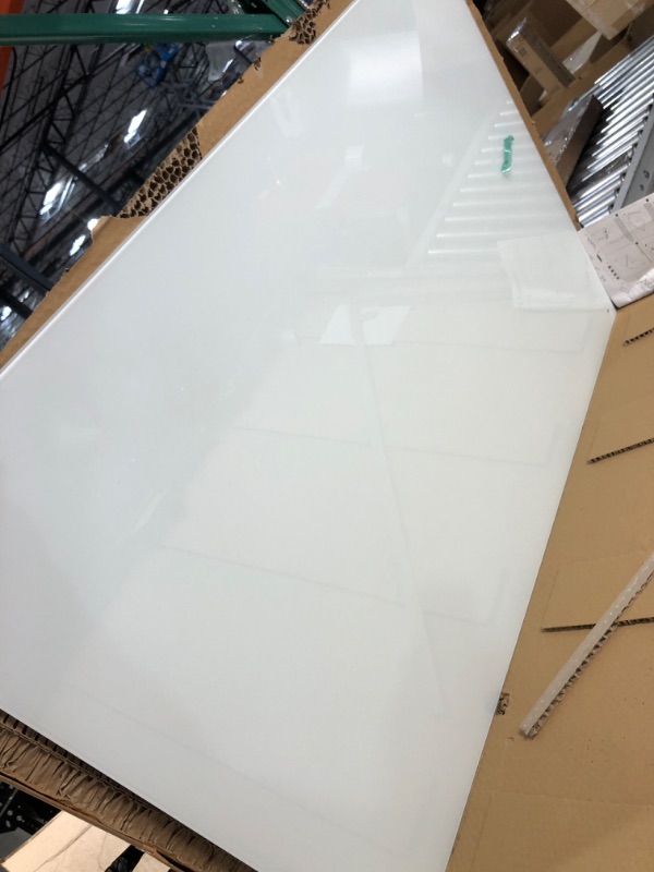 Photo 2 of Glass Dry Erase Board for Wall - Modern Frameless Glass Whiteboard 32''x48'', Large Magnetic White Board for Home Office Cafe Shops Decor White 32x48