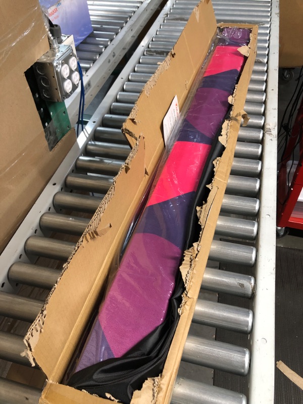 Photo 3 of *NEW**MARFULA Folding Balance Beam Gymnastics Floor Beam - Extra Firm - Suede Cover  PinkPurple-Camo 9 Ft