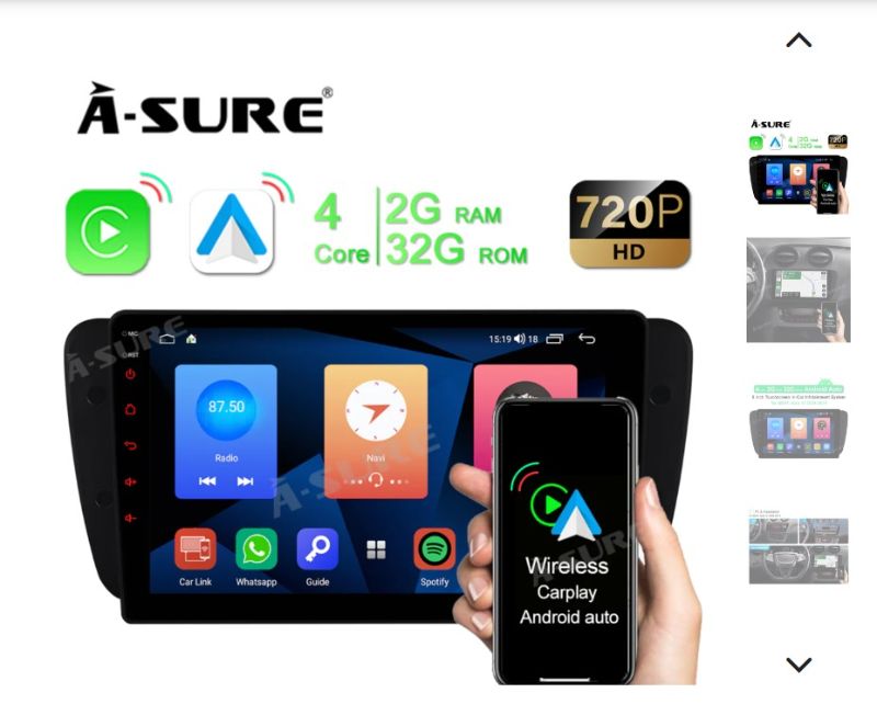 Photo 1 of (SEE NOTES) 9" 2+32GB ANDROID WIRELESS CARPLAY ANDROID AUTO GPS