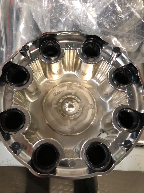 Photo 3 of 4 Pack Set of Chevy Chrome Hub Caps, 8 Lug Nuts of Unknown MM