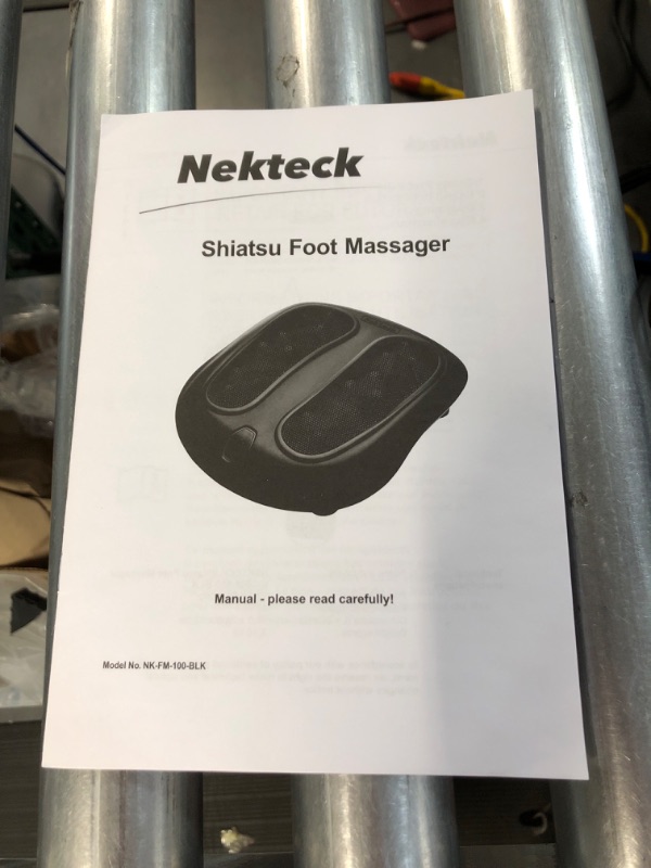 Photo 3 of [USED] Nekteck Foot Massager with Heat, Shiatsu Heated Electric Kneading Foot Massager Machine for Plantar Fasciitis, Built-in Infrared Heat Function and Power Cord Black