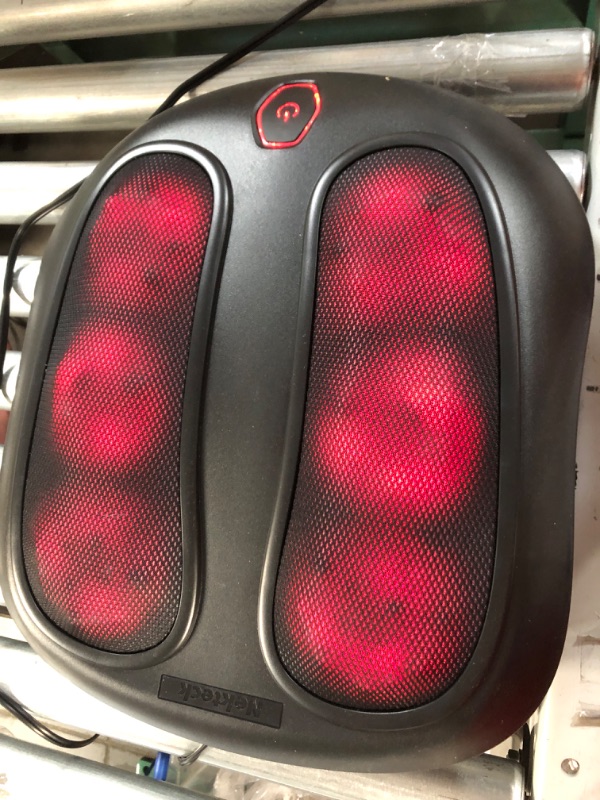 Photo 2 of [USED] Nekteck Foot Massager with Heat, Shiatsu Heated Electric Kneading Foot Massager Machine for Plantar Fasciitis, Built-in Infrared Heat Function and Power Cord Black