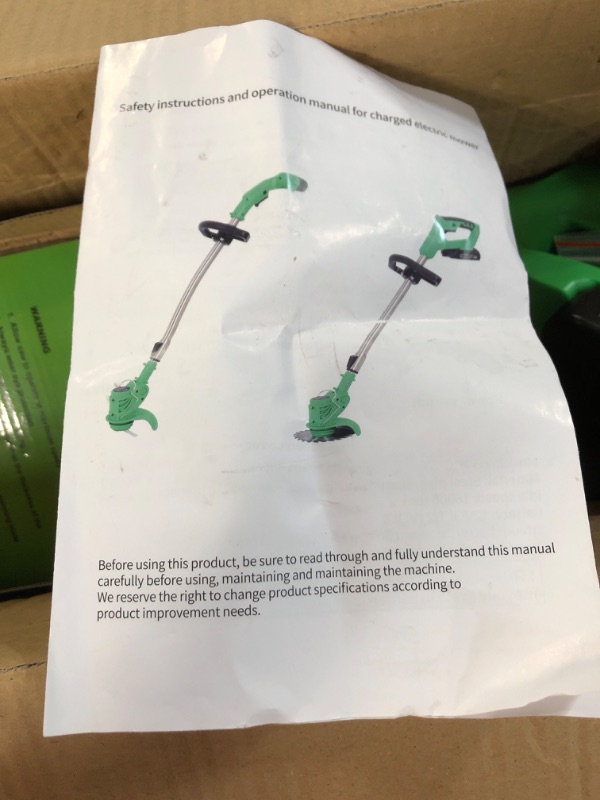 Photo 2 of [USED] Olerd 21V Cordless Grass Trimmer Weed Wacker,