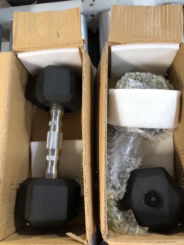 Photo 2 of [DAMAGE] Balancefrom Rubber Encased Hex Dumbbell in Pairs 10 lbs, pair