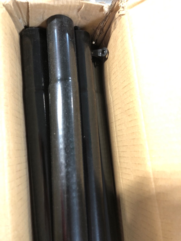 Photo 3 of [USED] 2 packs Tension Black Shower Curtain Rod No Drill Extra Long 48-126 inches 