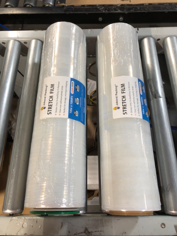 Photo 2 of Akudy Stretch Film 18"X1000 Feet, 80 Gauge,Clear Stretch Wrap for Moving/Pallet Stretch Film with Tension Control Handle(2 Pack)