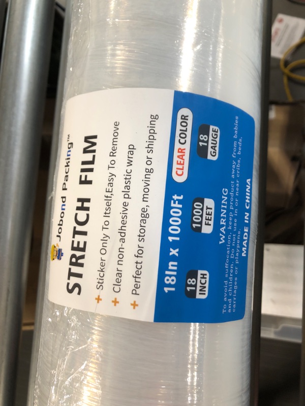 Photo 3 of Akudy Stretch Film 18"X1000 Feet, 80 Gauge,Clear Stretch Wrap for Moving/Pallet Stretch Film with Tension Control Handle(2 Pack)