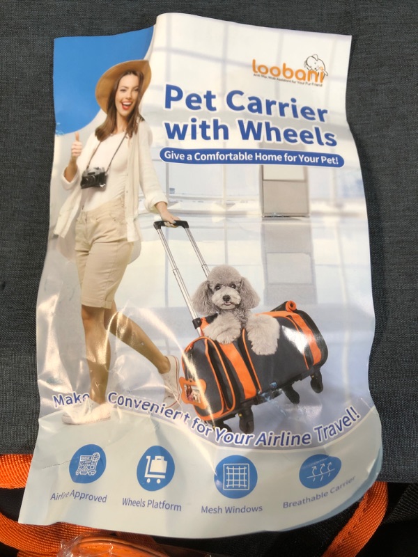 Photo 2 of [USED] Pet Carrier with Wheels, 16"x11"x9"-Pet Carrier