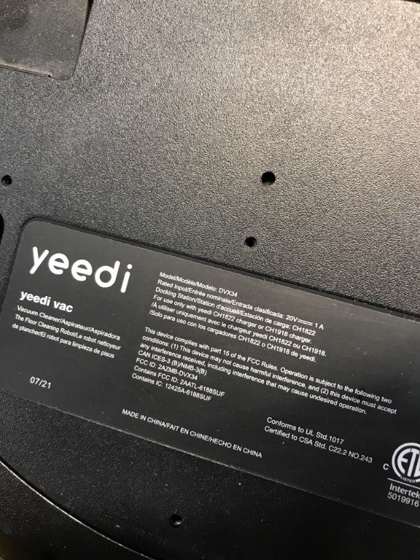 Photo 6 of [USED] Yeedi vac x Robot Vacuum, 3000Pa Strong Suction Power, Carpet Detection, Smart Visual Mapping Navigation,Editable Home Map,Cleaning Schedule, Virtual Boundary