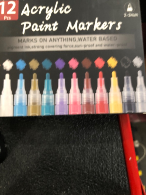 Photo 1 of 12PK ACRYLIC MARKERS 