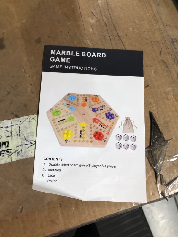 Photo 2 of **SEE NOTES**
Medikaison Large Size Original Marble Game Solid wood 20-inch(large)Wahoo Board Game Double Sided Painted Wooden