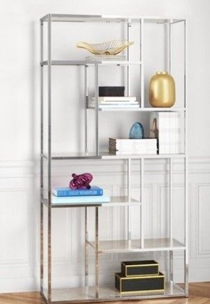 Photo 1 of *FOR PARTS* Modern Chrome Bookcase 