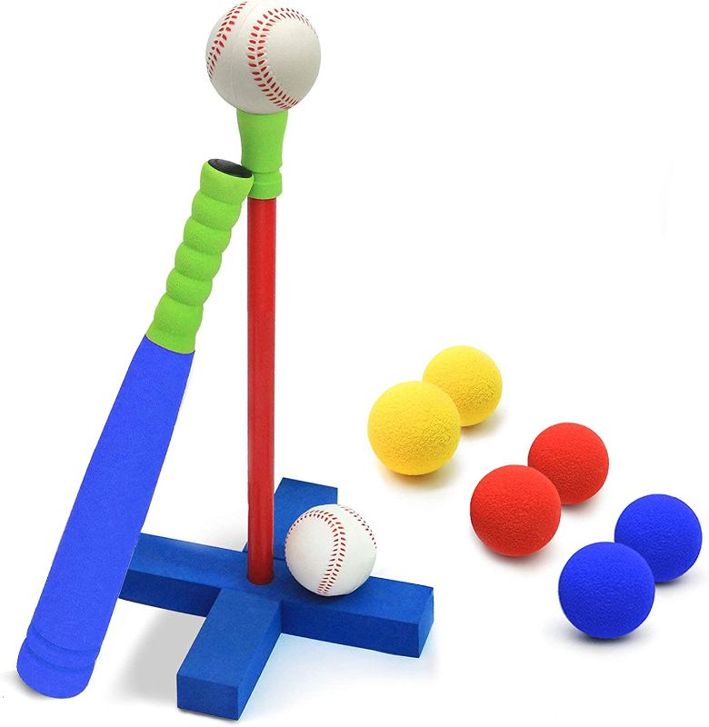 Photo 1 of CeleMoon 16.5 inch Foam T Ball Kids Baseball Softball Bat Set Batting Tee,