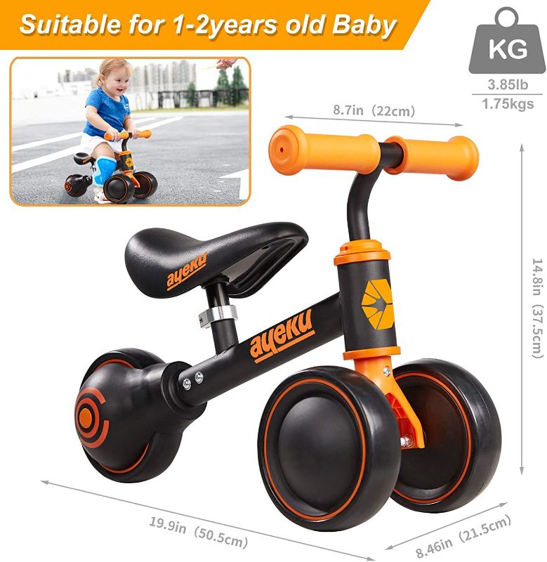 Photo 1 of AyeKu Baby Balance Bike for 1 Year Old Boy Gifts Toddler Bike for One Year Old Toys 1 st First Birthday Gifts Baby Toys 12-24 Months