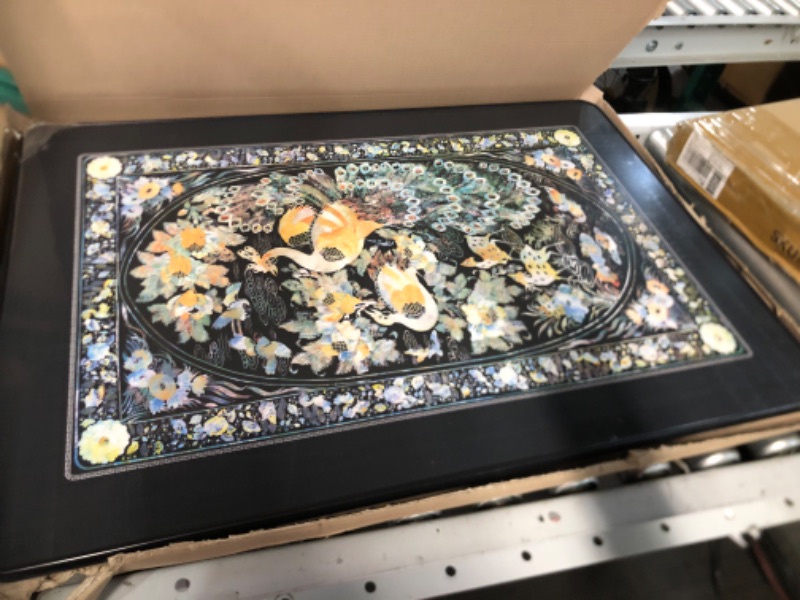 Photo 2 of **used** Excelife 86230 Phoenix Design Mother of Pearl Table M, Medium , Black