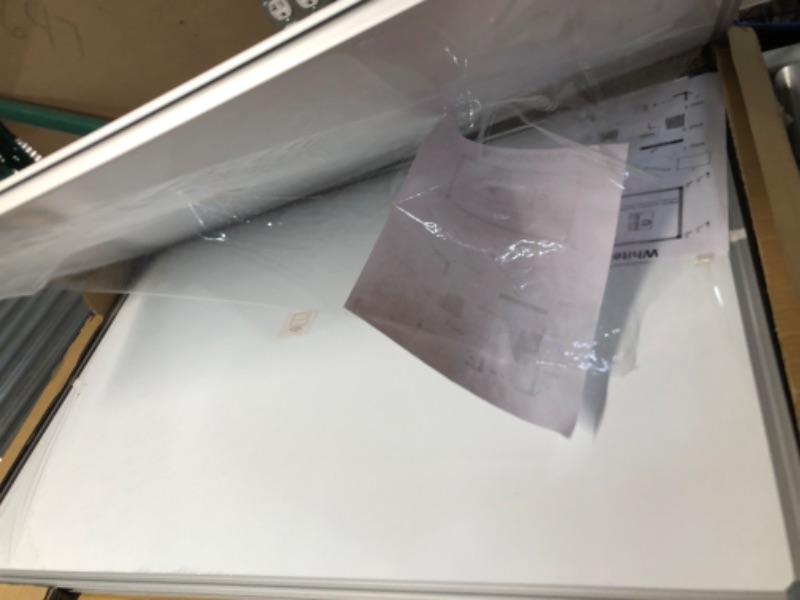 Photo 1 of **USED** Magnetic Foldable Whiteboard, 48 X 36 Inches, Silver Aluminium Frame Silver 48 X 36 Inches
