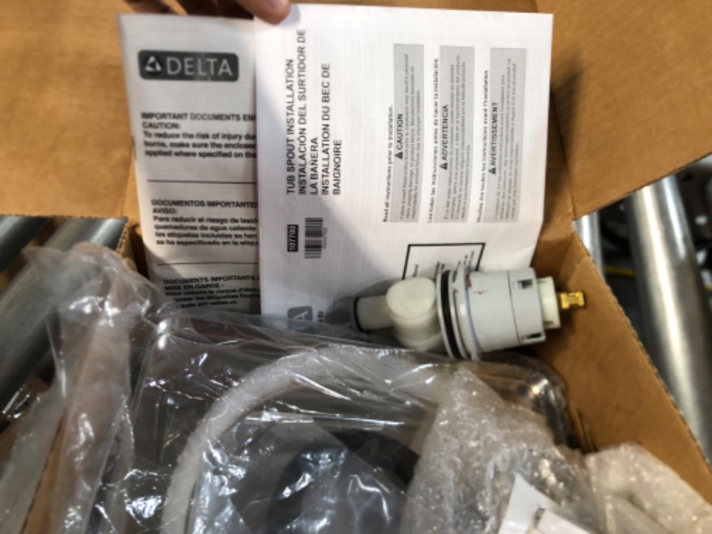 Photo 2 of **USED** Delta Faucet Modern Single-Handle Chrome Tub and Shower Trim Kit, Shower Faucet with Single-Spray Touch-Clean Shower Head, Chrome T14459-PP (Valve Not Included)