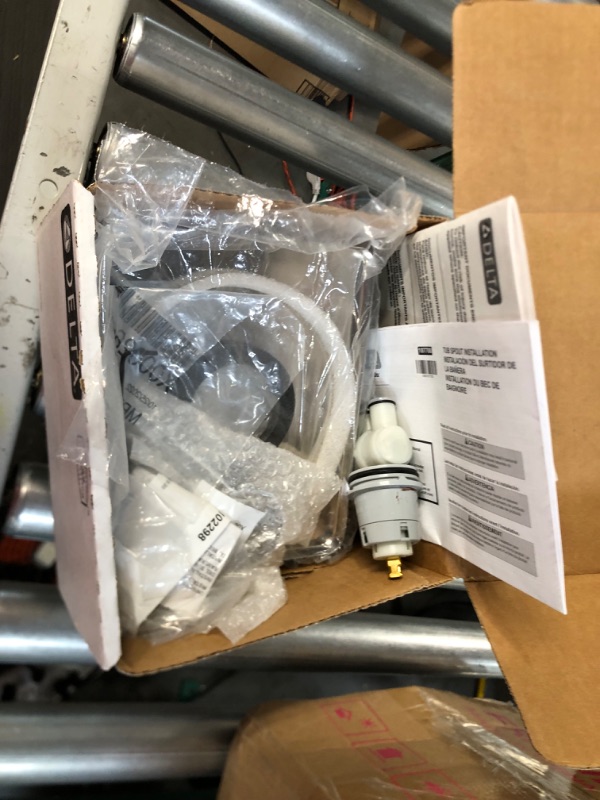 Photo 4 of **USED** Delta Faucet Modern Single-Handle Chrome Tub and Shower Trim Kit, Shower Faucet with Single-Spray Touch-Clean Shower Head, Chrome T14459-PP (Valve Not Included)