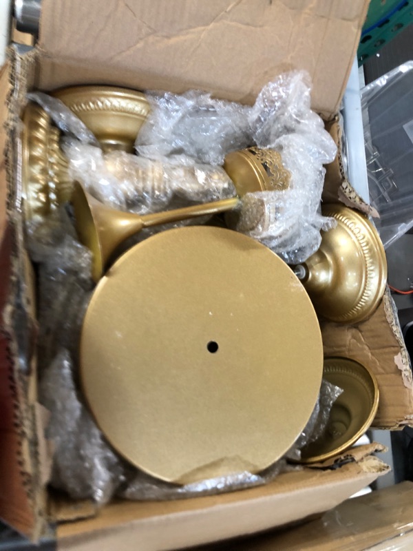 Photo 2 of **USED**Cake Stand Set-8 Pcs Gold Cake Stand -Dessert Table Display Set-Cake Stands for Dessert Table-Table Decoration Display Tower Plate for Baby Shower, Wedding, Birthday Party, Chrismas Celebration 8-set