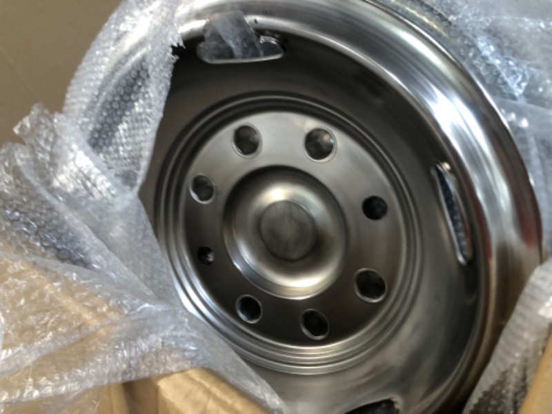 Photo 1 of **USED** Mophorn Polished 19.5" 10 Lug Wheel Simulators Stainless Steel Bolt Kit Hubcap Kit Fit for 2005-2020 Ford F450/F550 2WD Trunk Dually Wheel Cover Set