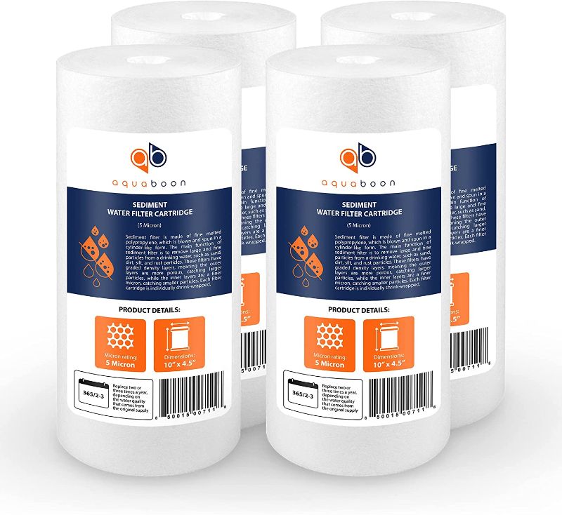 Photo 1 of 4-Pack of 5 Micron 10" Sediment Water Filter