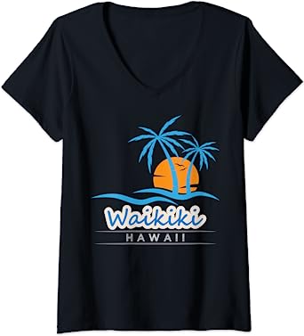 Photo 1 of [stock photo similar] Womens Summer Vacation Honolulu Hawaii Waikiki Beach Shirt Small