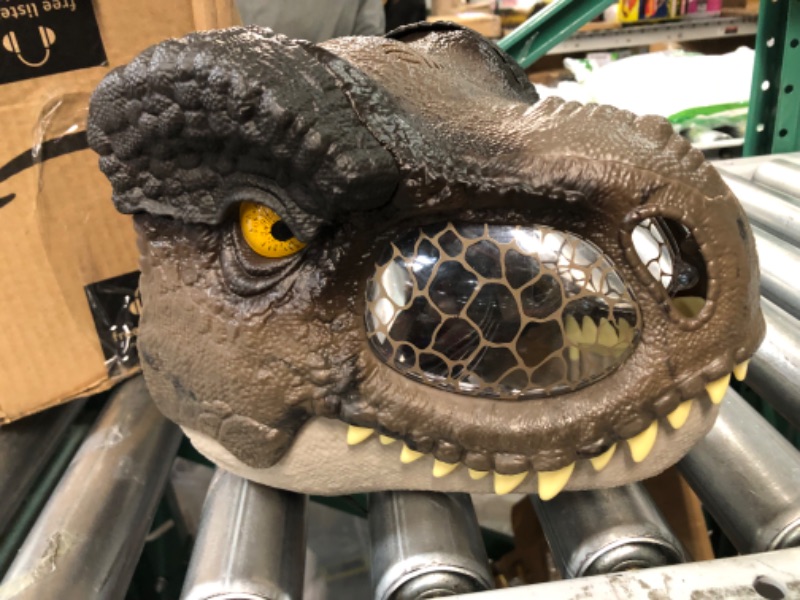 Photo 5 of ?Jurassic World Dominion Dinosaur Mask Tyrannosaurus Rex Chomp N Roar with Motion and Sounds, T Rex Costume for Kids Role-Play ???? 