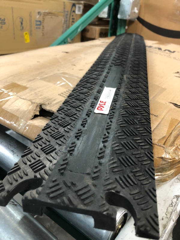 Photo 2 of Durable Cable Protection Ramp Cover - Supports 11000lbs Single Channel Heavy Duty Hose and Cord Track Floor Protection, 39.4” x 5.11” x 0.78”