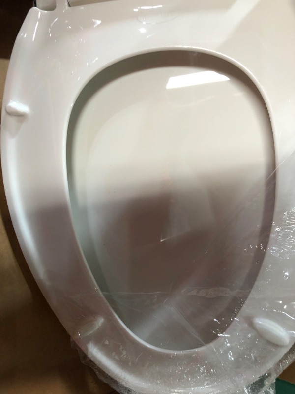 Photo 3 of **BROKEN HINGE** Kohler K-4774-0 Brevia Elongated White Toilet Seat WHITE 