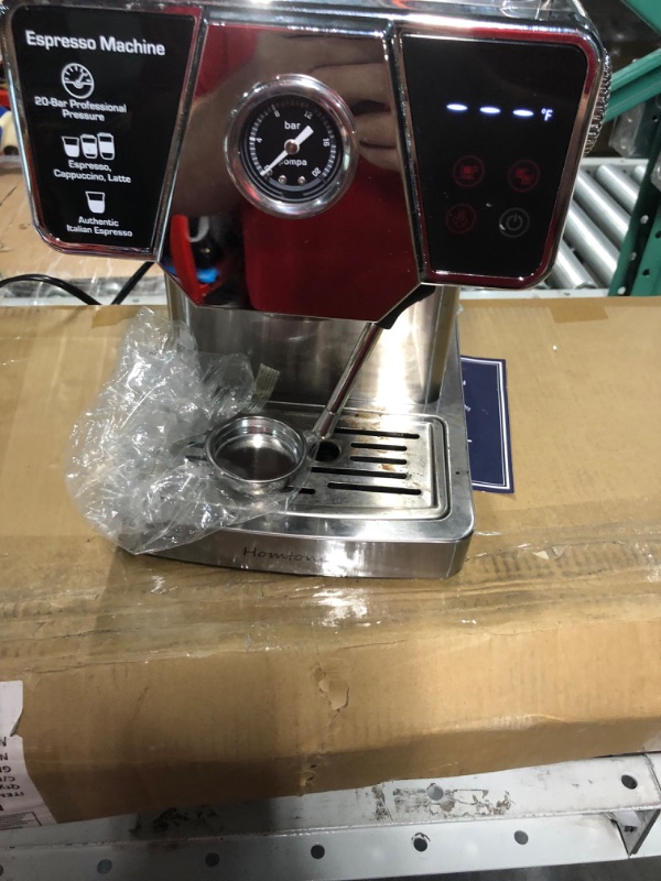 Photo 2 of **YSED/DIRTY**
Homtone Espresso Machine 20 Bar, Touch Screen Coffee Maker, Cappuccino and Latte Maker with Milk Frother Steam Wand, 1350W Fast Heating Coffee Machine for Home, All Stainless Steel