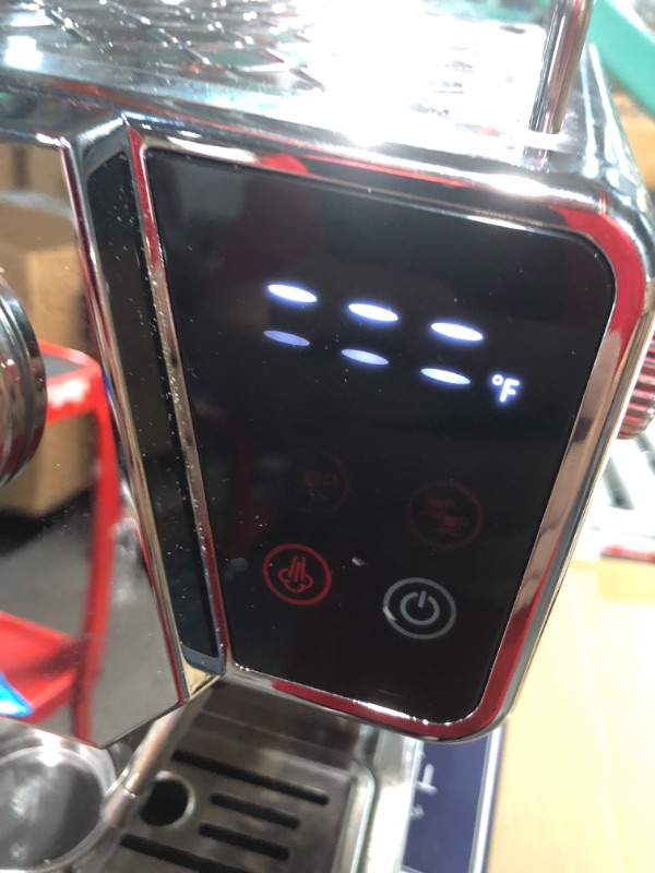 Photo 4 of **YSED/DIRTY**
Homtone Espresso Machine 20 Bar, Touch Screen Coffee Maker, Cappuccino and Latte Maker with Milk Frother Steam Wand, 1350W Fast Heating Coffee Machine for Home, All Stainless Steel