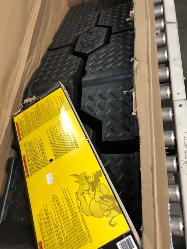 Photo 2 of FloTool 11912ABMI RhinoRamp MAX Vehicle Ramp Pair - Ideal for Heavy-Duty Home Garage Maintenance - Reduces Slippage - Works with Low Clearance Vehicles - 16,000lb GVW Capacity - Extra-Wide Design Truck Ramps