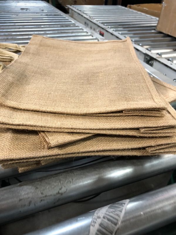 Photo 1 of  4 Pcs Burlap Tote Bag Large Beach Jute Bags Bulk